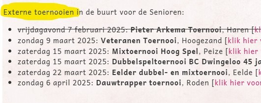 Dubbel hussel toernooi 9-12-2024