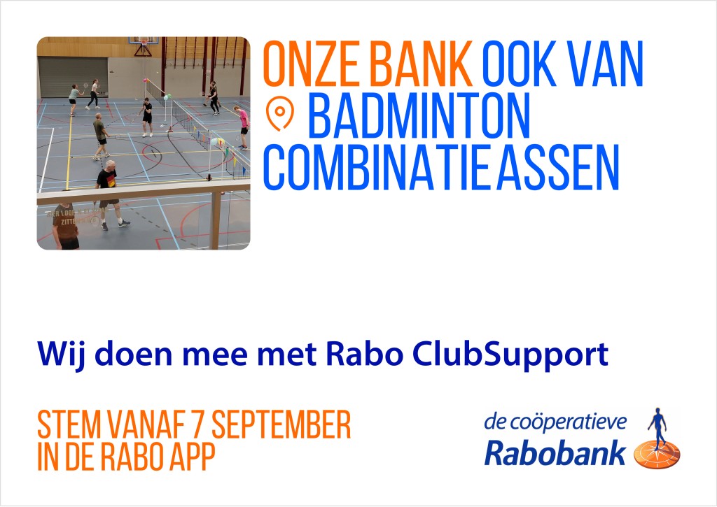 Stem NU op bcA bij Rabo ClubSupport 2026